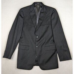JONES NEW YORK - MEN'S GRAY PINSTRIPE BLAZER SUIT JACKET SPORT COAT - SIZE 39L